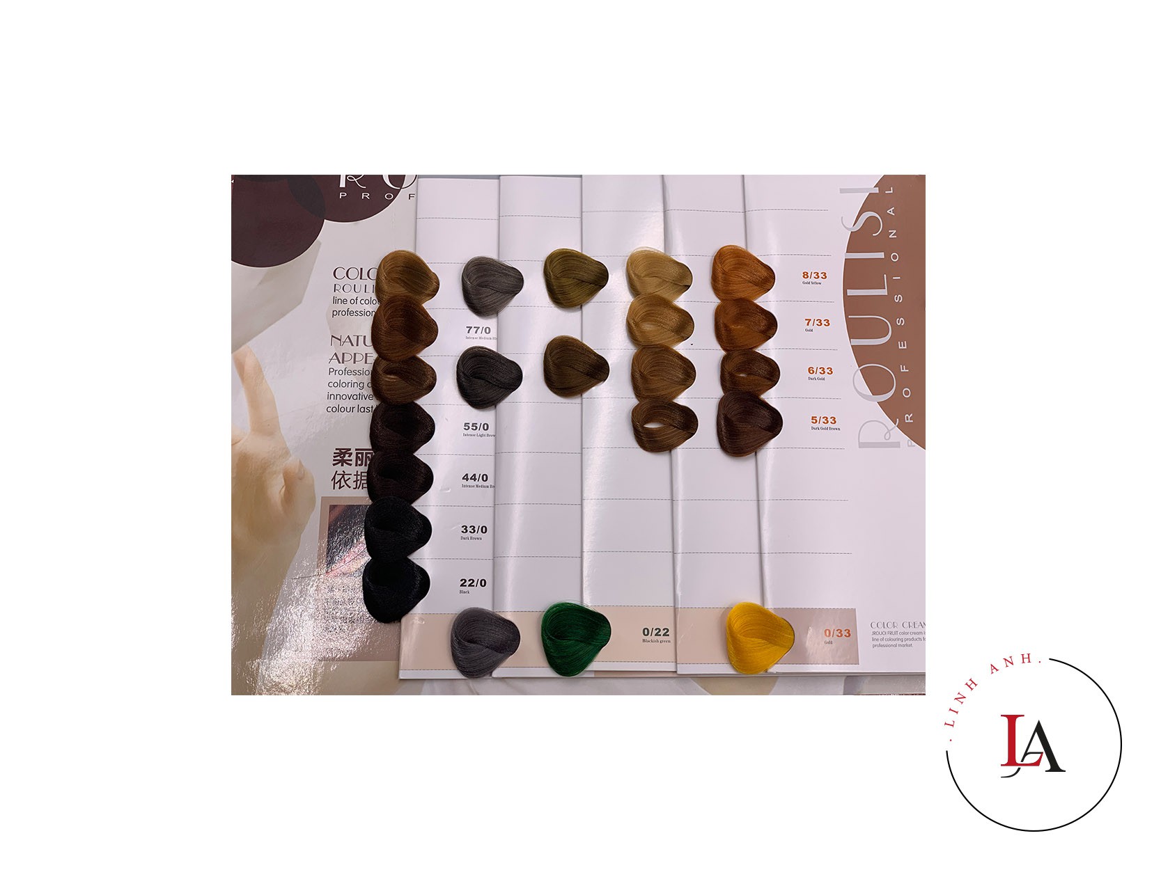 Bảng màu thuốc nhuộm tóc Roulisi